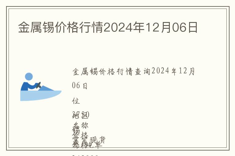 今天锡价最新行情,今天锡价最新行情，市场波动与未来展望